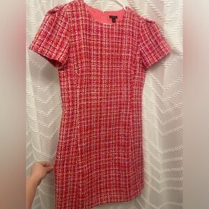 Ann Taylor Red Tweed Mini Dress